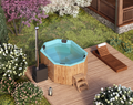 Vildmarksbad Fiberglas Octa - 2,4x1,8m - 9 personer