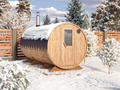 Outdoor Barrel Sauna - Ø2m/L4m - med omklædningsrum - 8 personer