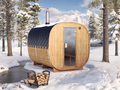 Outdoor Cube Barrel Sauna - Ø2,2m/L3m - 6 personer